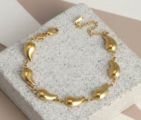Korean Teardrop Gold-Plated Bracelet - Anti-Tarnish & Waterproof