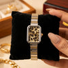 The Vintage Rectangle Watch - Two Tone Gold Plated