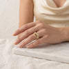 Crystal Bow Knot Anti-Tarnish Gold Plated Adjustable Ring