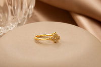 Floral Motif Anti-Tarnish Gold-Plated Nose Pin | Dainty Everyday Wear