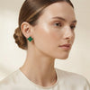 Green Clover Stud Earrings | Anti Tarnish Gold Plated