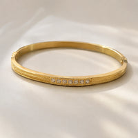 Lumina Crystal Studded Anti-Tarnish Gold Plated Bracelet for Women