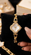 Luxe Clover Bracelet Watch - Anti-Tarnish Gold Plated | Moncheri Jewels