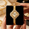 Elegant Clover Anti-Tarnish Gold Plated Designer Watch for Women