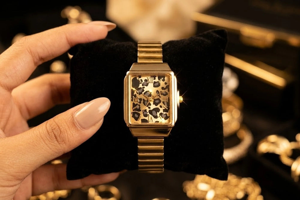 Luxury Gold Leopard Print Women's Watch | Anti-Tarnish & Gold Plated