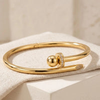 Gold Plated Luxury Aesthetic Bracelet Stack - 3 Piece Combo