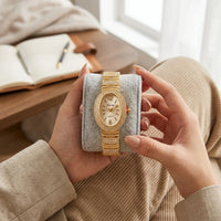 Vintage Oval Gold Plated Watch - Anti-Tarnish Luxury Wristwatch for Women