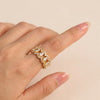 Marquise Crystal Gold Adjustable Ring - Premium Fashion Jewelry