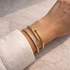 Edgy Glam Crystal & Nail Bangle Stack | Anti-Tarnish Fashion Jewelry