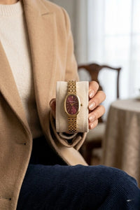 Vintage Oval Dial Anti-Tarnish Gold Plated Watch for Women