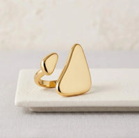 Abstract Geometric Statement Ring - Anti Tarnish Fashion Jewelry
