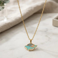Blue Whale Enamel Pendant Necklace - Anti-Tarnish Fashion Jewelry