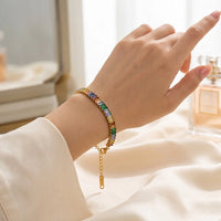 Multi-Color Baguette Anti-Tarnish Tennis Bracelet | Moncheri