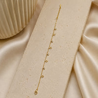Minimalist D-Charm Gold Plated Bracelet | Anti Tarnish & Waterproof