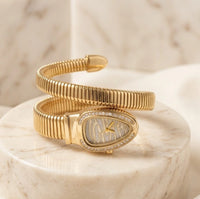 Serpenti Inspired Anti-Tarnish Gold Plated Wrap Watch