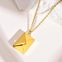 Love Envelope Secret Message Necklace | Anti-Tarnish Gold Plated