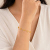 Floral Rose Link Bracelet | Anti Tarnish Gold Plated