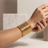Wide Multi-Wire Gold Cuff Bracelet | High-Quality Statement Bangle