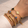 The Minimalist Layering Stack: Anti-Tarnish Gold Plated Bracelet Trio