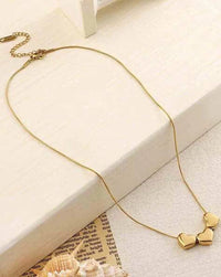 Triple Heart Anti-Tarnish Gold Plated Necklace for Women