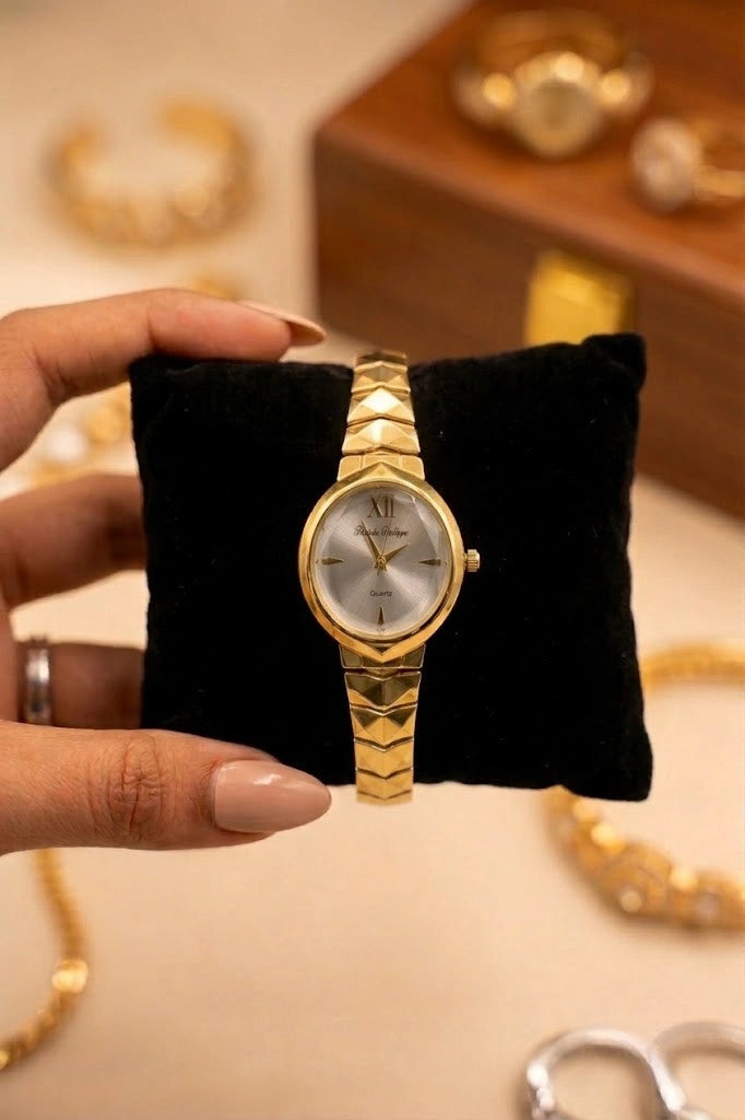 Minimalist Gold-Plated Quartz Watch for Women | Anti-Tarnish & Waterproof