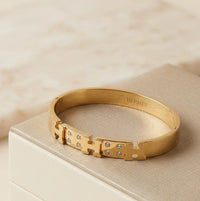 Minimalist H-Link Gold Plated Bracelet - Elegant Anti-Tarnish Accessory