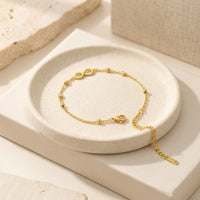 Infinity Charm Anti Tarnish Gold Plated Bracelet - Minimalist
