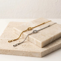 Love Knot Anti-Tarnish Gold Plated Bracelet - Minimalist Everyday Wear