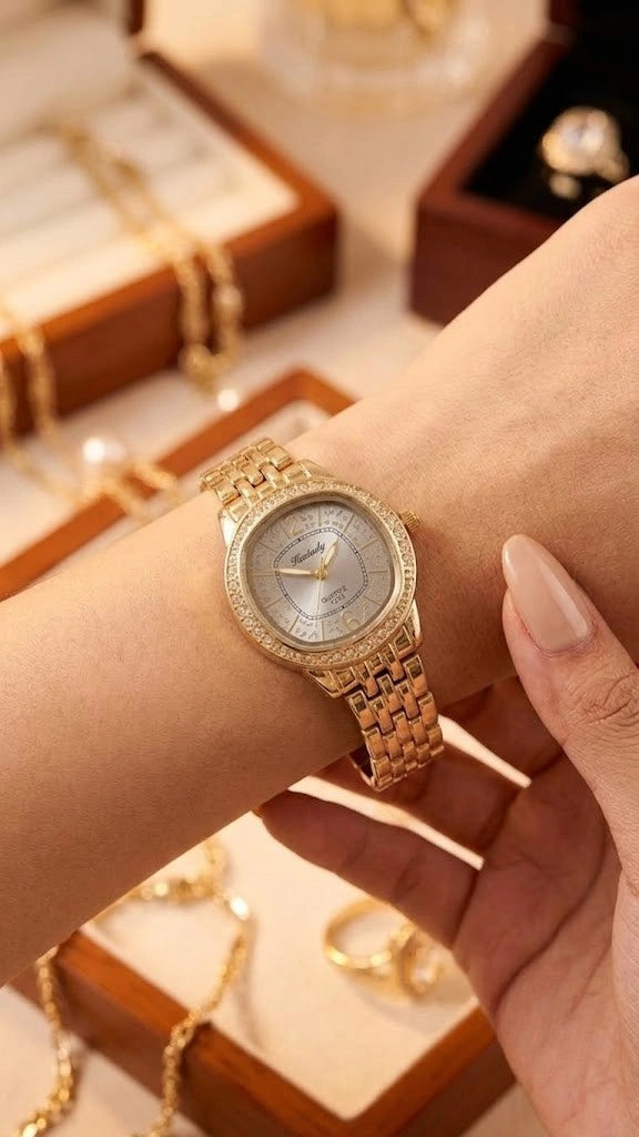 Vintage Glamour Gold Watch | Anti-Tarnish Minimalist Luxury