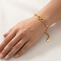 Infinity Charm Anti-Tarnish Gold Plated Bracelet | Minimalist Korean Jewellery