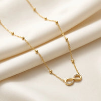 Infinity Charm Anti-Tarnish Gold-Plated Necklace