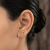 Om Symbol Stud Earrings - Anti Tarnish Gold Plated