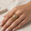 Geometric Double Oval Solitaire Ring - Anti-Tarnish Fashion Jewelry