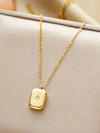 Minimalist Rectangular Starburst Necklace | Anti-Tarnish Gold Plated