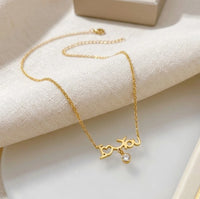 I Love You Pendant Necklace | Anti Tarnish Gold Plated