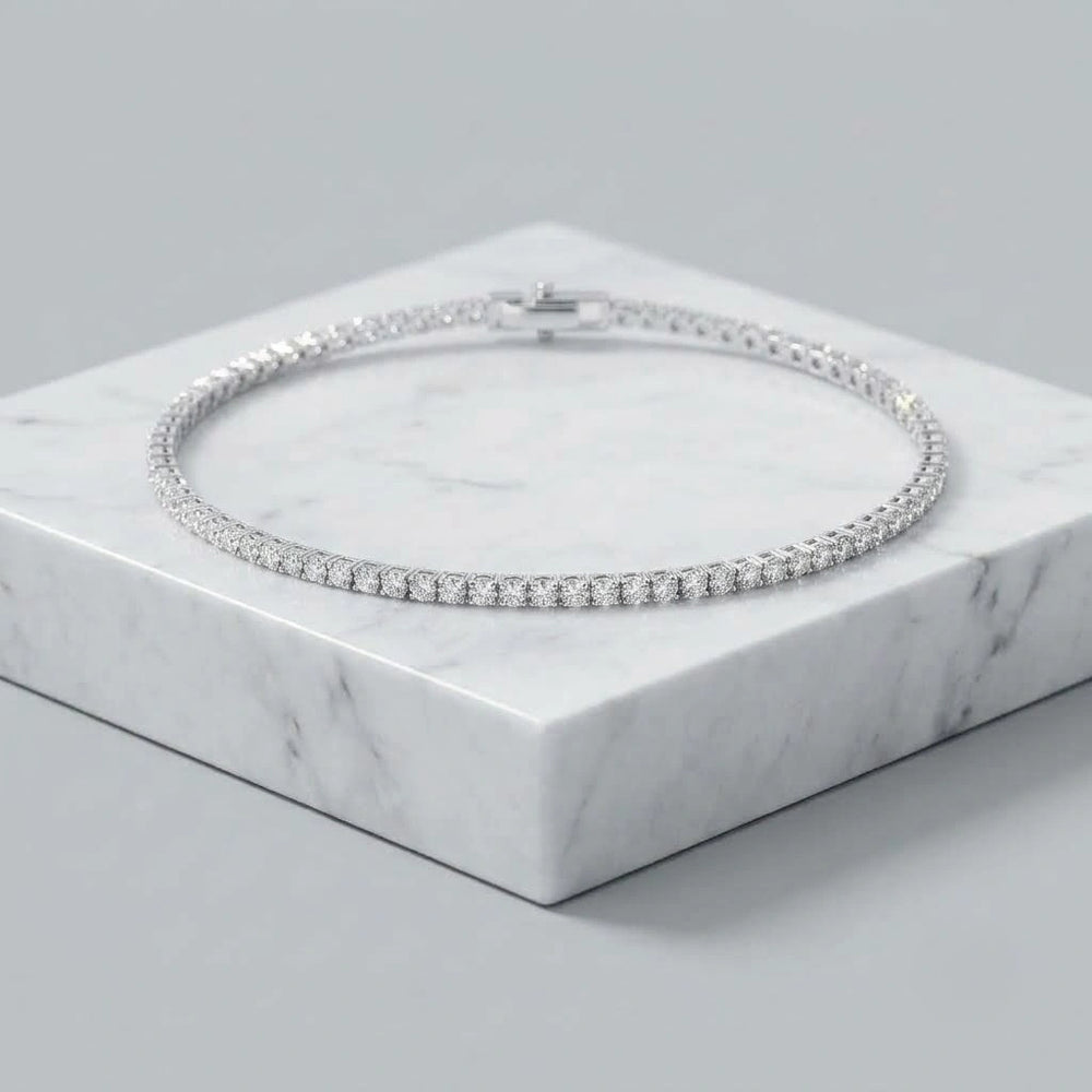 Classic Silver Zircon Tennis Bracelet | High Quality Minimalist Jewelry