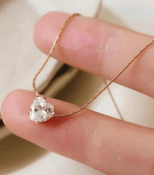 Minimalist Heart Pendant Necklace - Anti Tarnish Gold Plated