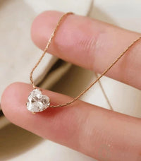 Minimalist Heart Pendant Necklace - Anti Tarnish Gold Plated