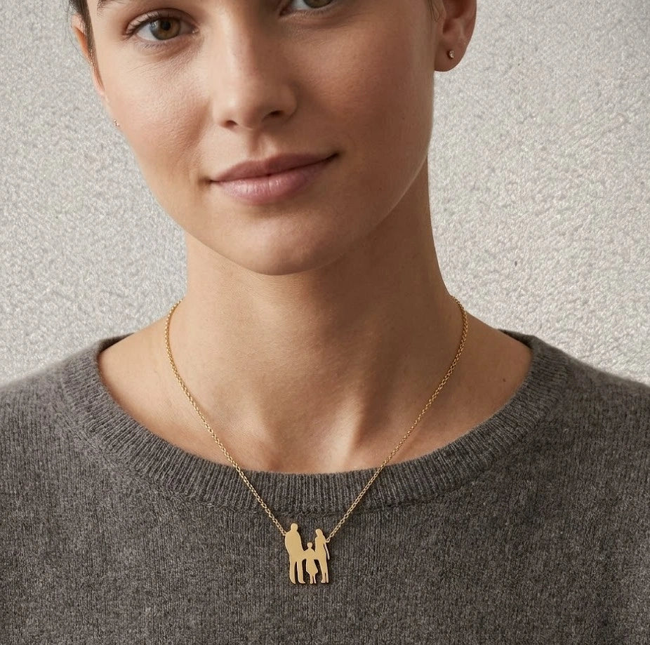 Family Silhouette Necklace - Anti-Tarnish Fashion Jewelry