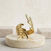 Abstract Sculptural Wrap Ring | Anti-Tarnish Statement Jewelry