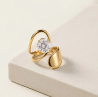 Korean Open Wrap Statement Ring - Anti Tarnish Gold Plated