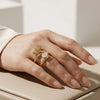Swirl Teardrop CZ Ring | Anti-Tarnish Statement Fashion Jewelry