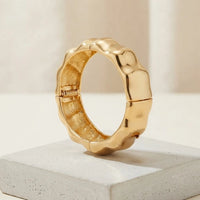 Chunky Wavy Gold Cuff Bracelet | High Quality Statement Bangle