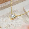 Premium Heart Halo Necklace with Crystal Pendant | Anti-Tarnish & Waterproof