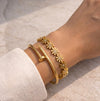 The 'Main Character' Stack | Gold-Plated Daisy & Nail Bracelet Combo