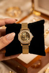 MonCheri Gold Plated Leopard Print Dial Analog Watch – Anti-Tarnish & Waterproof Accessory for Women