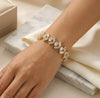 Anti-Tarnish Gold Plated Baguette Zirconia Statement Bracelet
