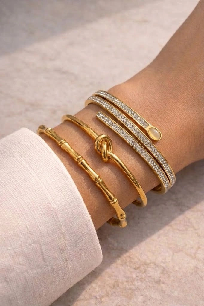 The IT-Girl Gold Plated Bracelet Stack
