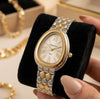 Serpentine Teardrop Two-Tone Watch | Anti-Tarnish Gold Plated | Moncheri Jewels