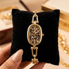 Vintage Leopard Dial Anti-Tarnish Gold Plated Chain Watch